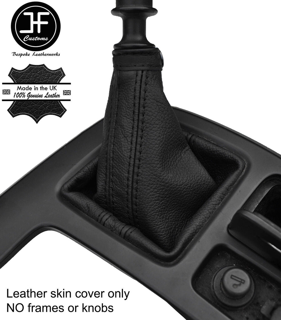 BLACK & BLACK STRIPE TOP GRAIN LEATHER MANUAL GEAR GAITER FOR KIA SEDONA 07-11