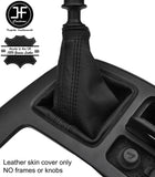 BLACK & BLACK STRIPE TOP GRAIN LEATHER MANUAL GEAR GAITER FOR KIA SEDONA 07-11