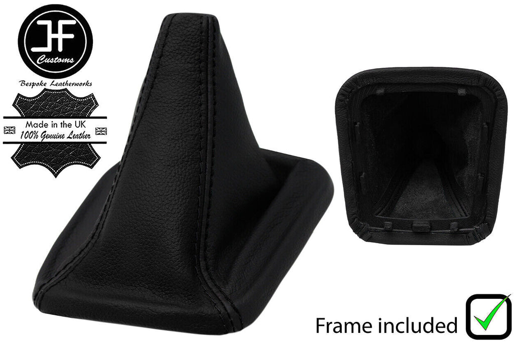 BLACK BLACK LEATHER MANUAL GEAR GAITER + PLASTIC FRAME FITS SEAT CORDOBA 99-02