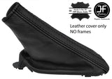 BLACK & BLACK STRIPE REAL LEATHER HANDBRAKE GAITER FITS MAZDA MX5 MK4 2015-2018