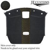 YELLOW STITCH DIAMOND D GREY LUXE SUEDE HEADLINER COVER FOR NISSAN SKYLINE R35