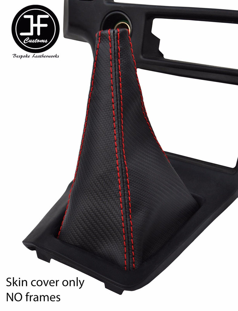 RED STITCHING CARBON FIBRE VINYL GEAR GAITER FOR TOYOTA SUPRA MK3 1986-1993