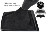 BLACK STITCHING REAL SUEDE MANUAL GEAR GAITER FITS JAGUAR XE 2015-2017