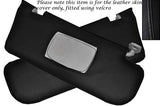 BLACK STITCHING FITS FIAT STILO 2001-2007 2X SUN VISORS LEATHER COVERS ONLY