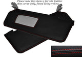 RED STITCHING  2X SUN VISORS LEATHER SKIN COVERS FITS AUDI A4 B8 2008-2014