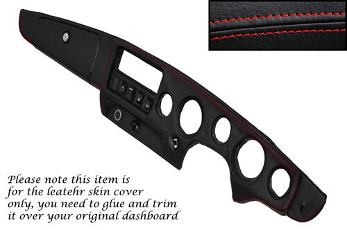 RED STITCH DASH DASHBOARD LEATHER SKIN COVER FITS MG MGB LATE SHAPE CUSTOM NEW