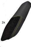 yellow stitch FITS LOTUS EXIGE/ELISE 2X  SILL PANEL TRIM COVERS IN BLACK & SUEDE