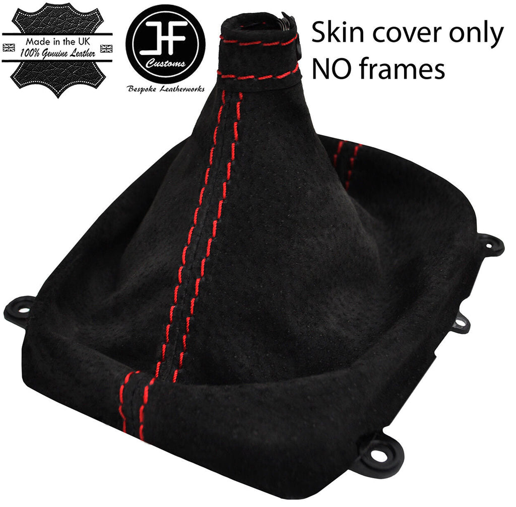 RED STITCH REAL SUEDE MANUAL GEAR GAITER FITS HYUNDAI i30 2007-2011 CUSTOM NEW