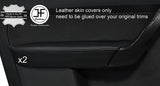 BLACK STITCH 2X REAR DOOR ARMREST LEATHER COVERS FITS VW TOURAN 2003-2010