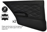 BLACK DIAMOND STITCH 2X FULL REAR DOOR CARDS LEATHER COVERS FITS BMW E30 SALOON
