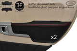 RED STITCH 2X REAR DOOR ARMREST LEATHER COVERS FITS RANGE ROVER VOGUE 02-06