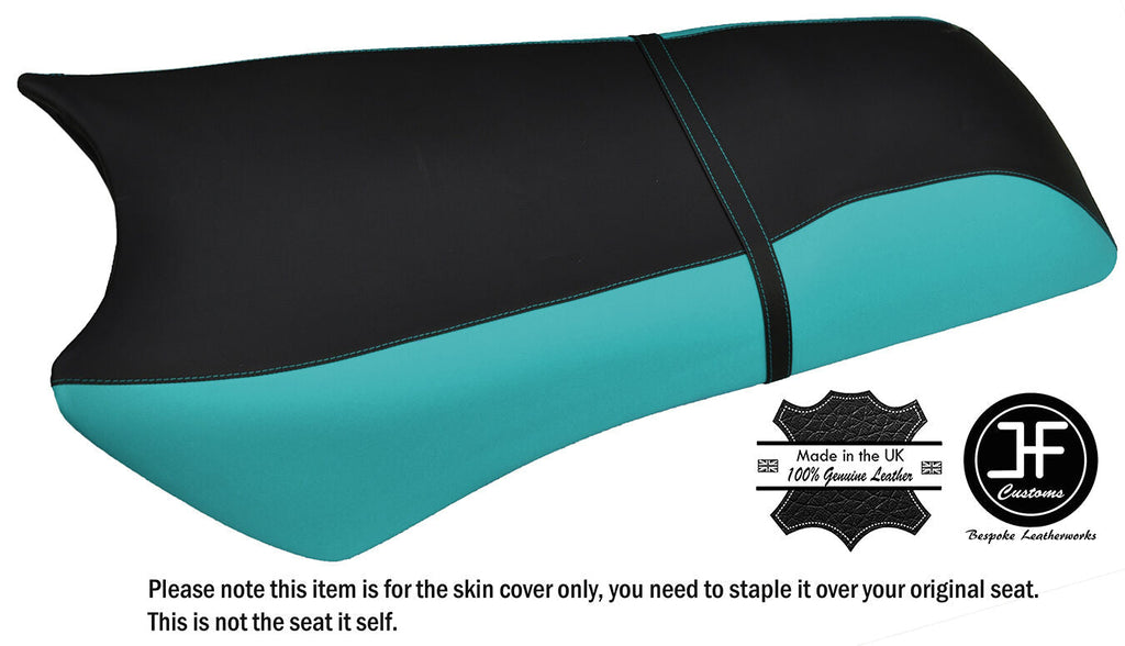 BLACK & TEAL CUSTOM FITS ARCTIC CAT TIGERSHARK DAYTONA 97-98 VINYL SEAT COVER