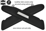GREY STITCH 2X SUN VISOR LEATHER COVERS FITS VW T5 TRANSPORTER 1 MIRROR CUTOUT