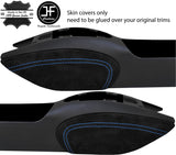 BLUE STITCH 2X KNEE PAD REAL SUEDE COVERS FITS PORSCHE 986 BOXSTER CARRERA 996