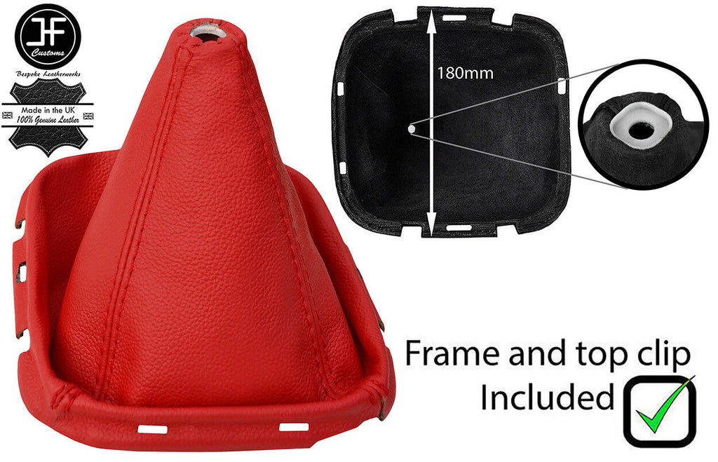 RED TOP GRAIN LEATHER GEAR GAITER+PLASTIC FRAME FITS NISSAN NAVARA 05-12