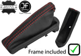 RED STITCH LEATHER HANDBRAKE + PLASTIC FRAME FOR VAUXHALL OPEL ADAM 12-18