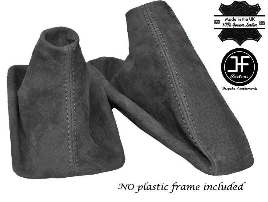 GREY STICH AUTOMATIC GRAPHITE SUEDE GEAR HANDBRAKE GAITER FOR BMW 5 SERIES E39