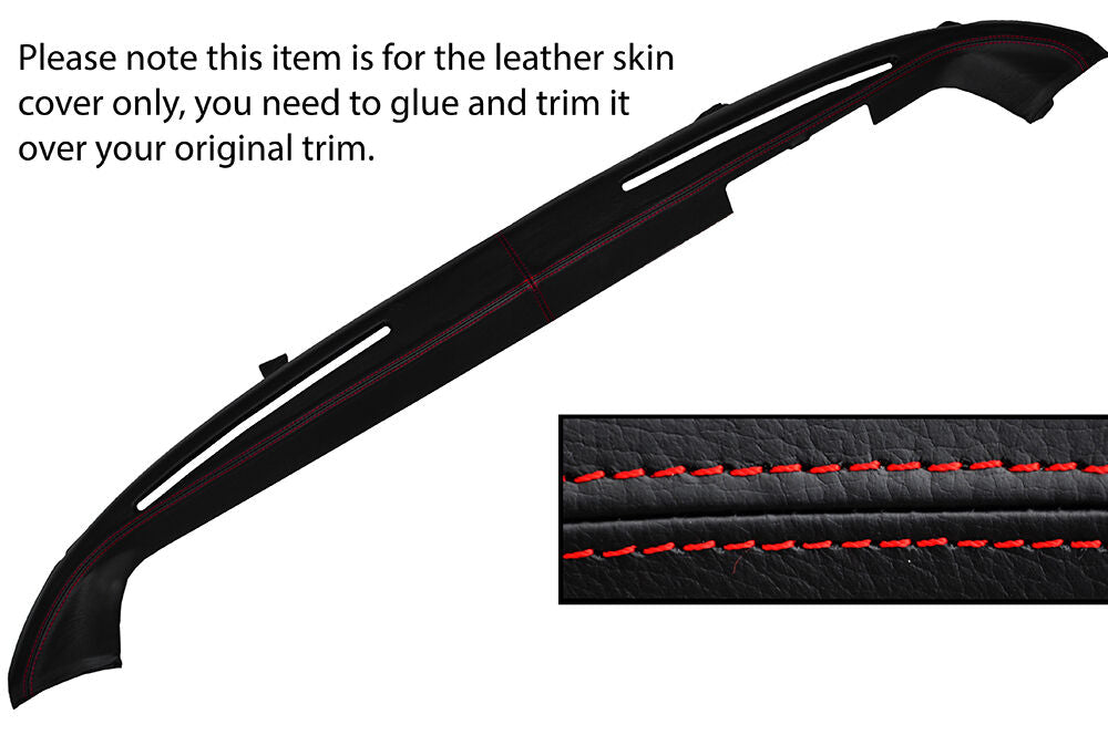 RED STITCH TOP DASH DASHBOARD LEATHER SKIN COVER FITS BMW E3 CUSTOM NEW
