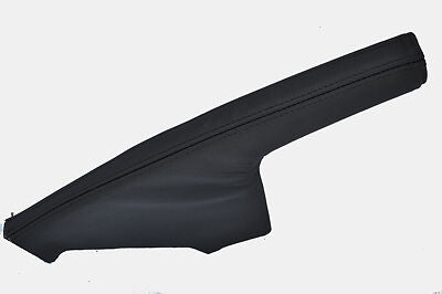black stitch FITS SKODA FABIA MK2 06-11 LEATHER HANDBRAKE GAITER CUSTOM NEW