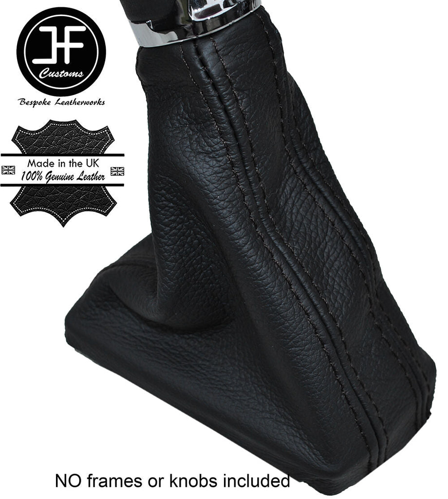 BLACK STICH AUTO AUTOMATIC DSG LEATHER GEAR GAITER FITS SKODA OCTAVIA MK3 13-16