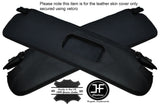 BLACK STITCHING 2X SUN VISORS LEATHER COVERS FITS BMW Z4 E85 CONVERTIBLE 03-09