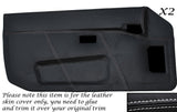 WHITE STITCH 2X FULL DOOR CARD LEATHER SKIN COVER FITS PORSCHE 924 944 86-90