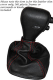 RED STITCH AUTO AUTOMATIC LEATHER GEAR GAITER FITS MAZDA MX5 MK1 MIATA 89-97