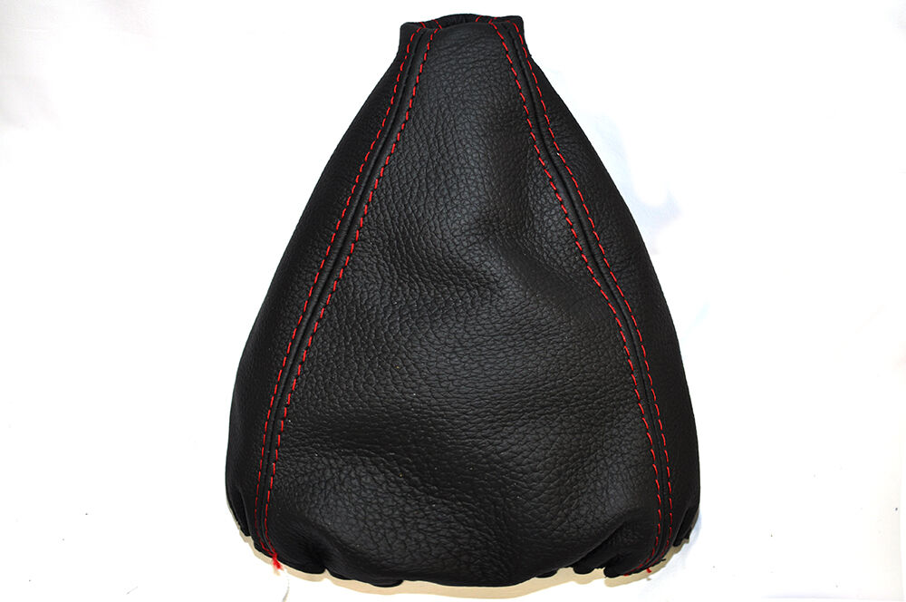 RED STITCHING LEATHER SKIN GEAR GAITER FITS SAAB 9-3 93 1998-2002 CUSTOM NEW