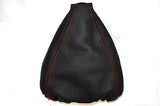 RED STITCHING LEATHER SKIN GEAR GAITER FITS SAAB 9-3 93 1998-2002 CUSTOM NEW