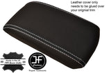 WHITE STITCHING ARMREST LID LEATHER COVER FITS PEUGEOT 308 2013-2017 CUSTOM NEW