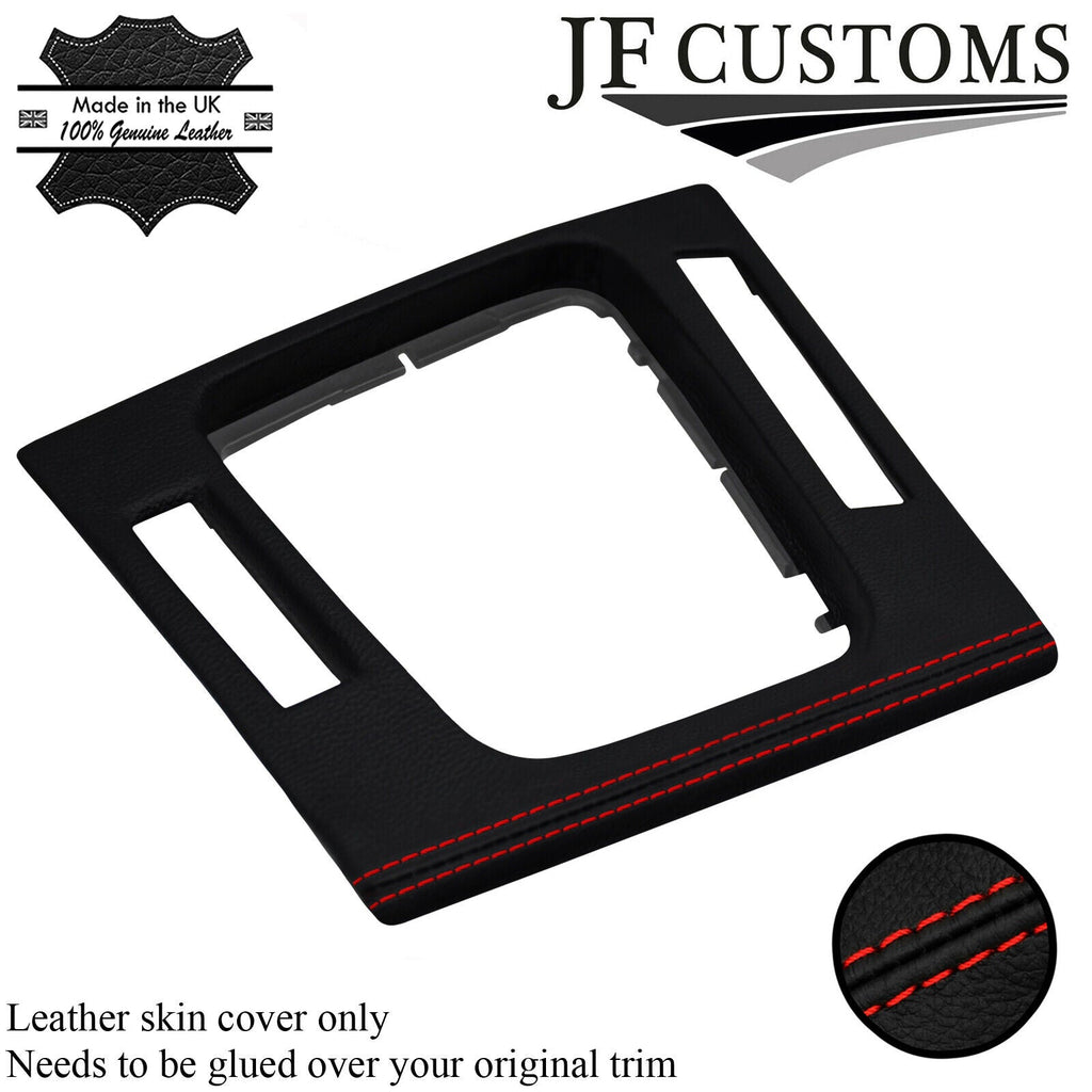 RED STITCH GEAR SURROUND COVER FOR BMW E46 99-05 CONVERTIBLE SEDAN JF2