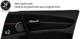 TRI STITCH 2X FRONT DOOR CARD TRIM SUEDE COVERS FITS BMW 1 SERIES E87 04-12