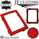 RED ITALIAN LEATHER GEAR SURROUND COVER + FRAME FOR DODGE JOURNEY 08-11
