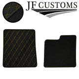 YELLOW DIAMOND STITCH VINYL 4X TAILORED FLOOR CARPETS FOR FORD CONSUL MK2 JF1