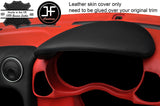 BLACK STITCH DASH CLOCK SURROUND HOOD LEATHER COVER FITS ALFA ROMEO GTV 916