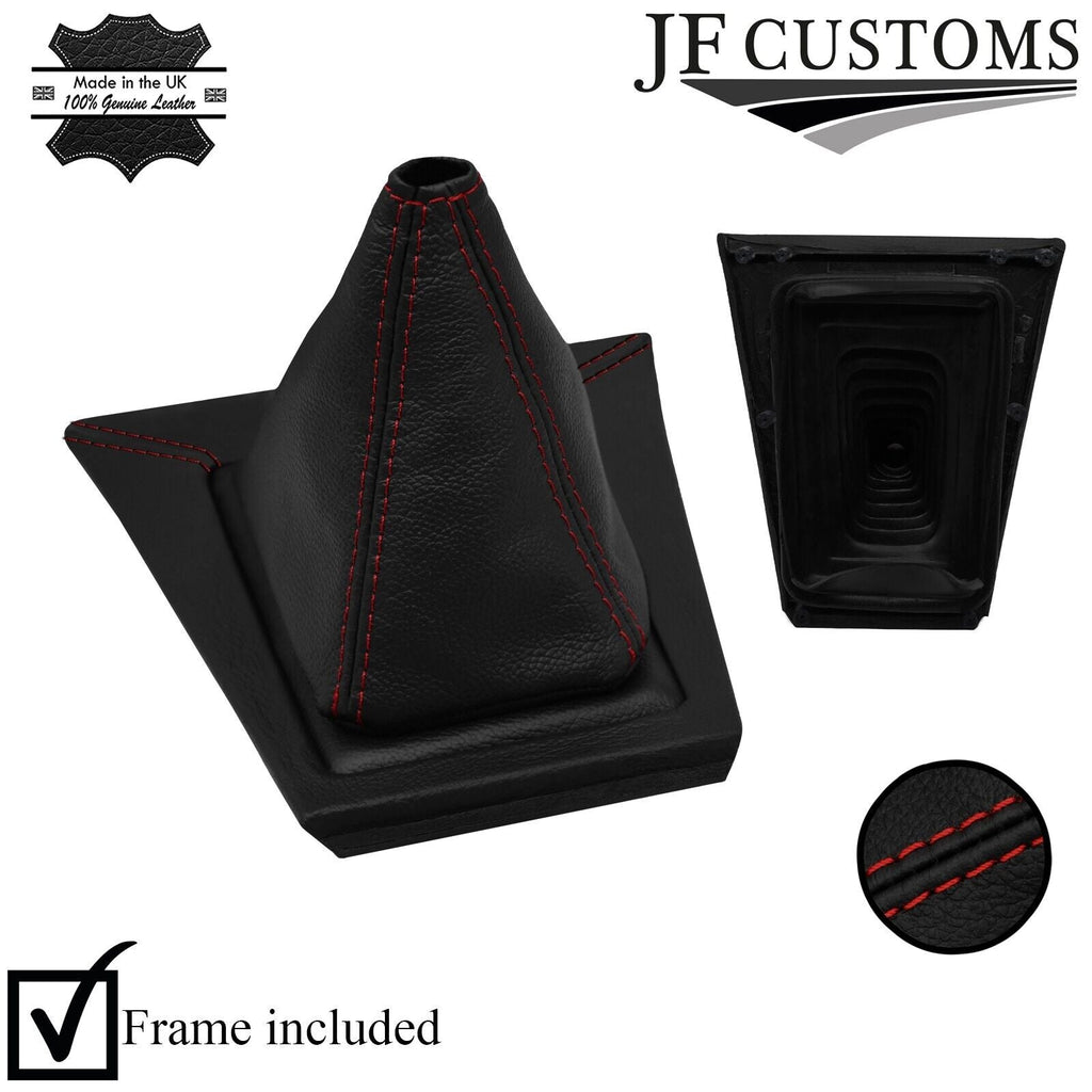 DARK RED STITCH LEATHER GEAR+SURROUND COVER+FRAME FOR MITSUBISHI STARION 82-89