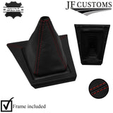 DARK RED STITCH LEATHER GEAR+SURROUND COVER+FRAME FOR MITSUBISHI STARION 82-89