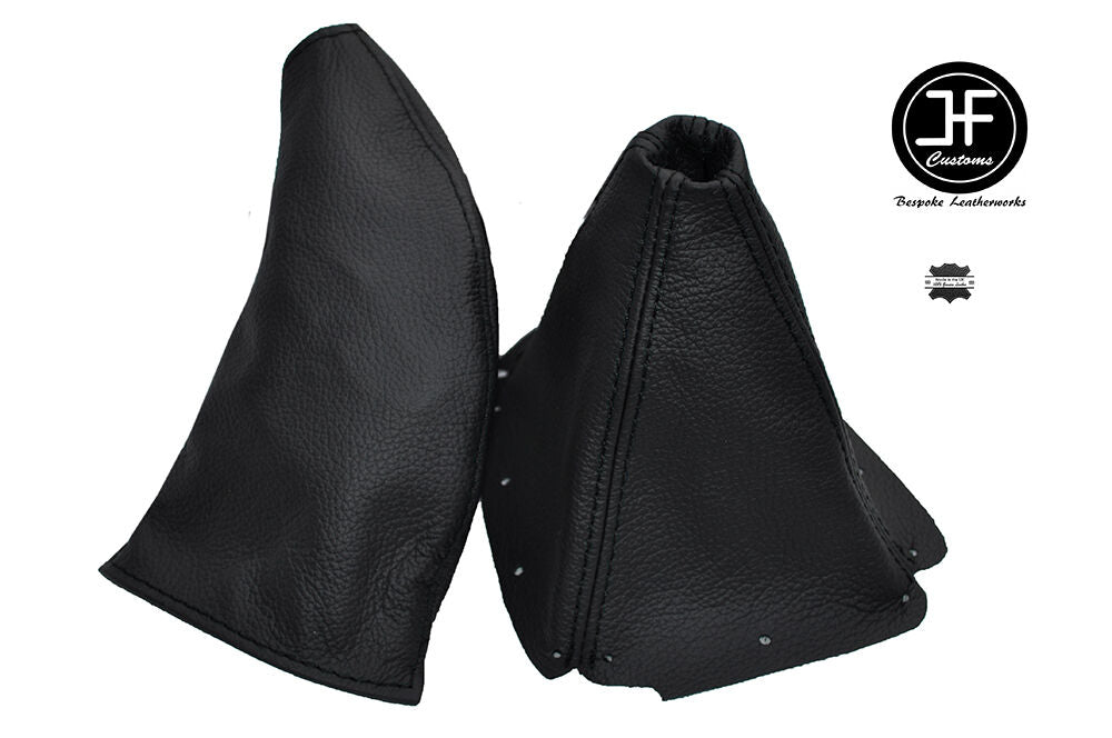 BLACK STITCH LEATHER GEAR GAITER & HANDBRAKE GAITER FITS MAZDA MX5 MK2 01-05 NB