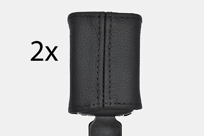 black stitch FITS VOLKSWAGEN POLO MK3 94-99 2X FRONT SEAT BELT STALK COVERS