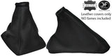 BLACK STITCHING REAL LEATHER GEAR & HANDBRAKE GAITER FITS FORD C MAX 2003-2007