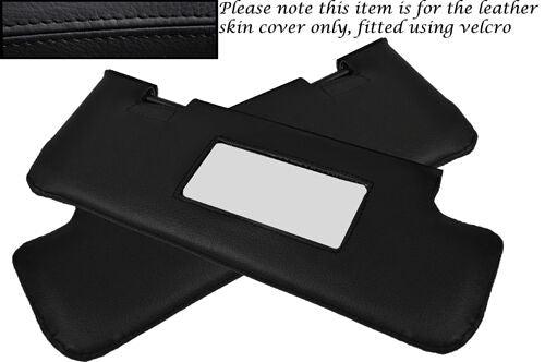BLACK STITCHING FITS TRIUMPH STAG MK1 MK2 70-77 2X SUN VISORS LEATHER COVERS