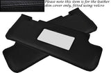 BLACK STITCHING FITS TRIUMPH STAG MK1 MK2 70-77 2X SUN VISORS LEATHER COVERS