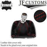RED STITCH ITALIAN LEATHER GEAR GAITER FITS FORD S-MAX 06-14 CUSTOM NEW