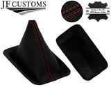 RED STITCH LEATHER AUTOMATIC GEAR + METAL FRAME FOR MAZDA MX5 MK1 MIATA 89-97
