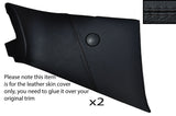 BLACK STICH 2X REAR SPEAKER PANEL COVER FITS PORSCHE 944 968 CABRIO CONVERTIBLE