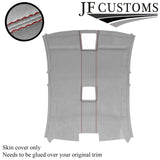 DARK RED STITCH L GREY LUXE SUEDE ROOF HEADLINER COVER FOR BMW 3 E90 SALOON
