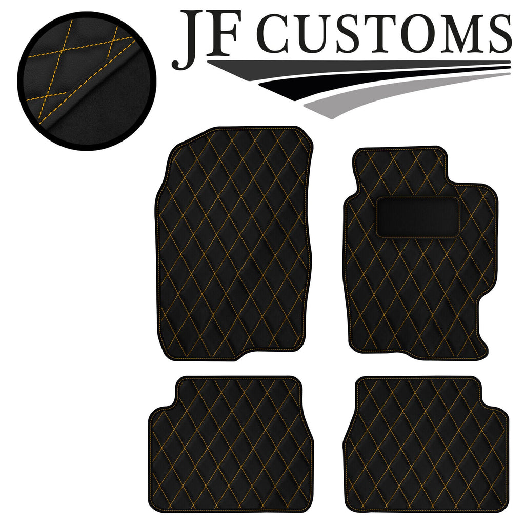 YELLOW DIAMOND STITCH VINYL 4X TAILORED FLOOR CARPETS FOR MAZDA 6 MK1 02-07 JF1