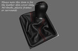 RED STITCHING FITS VW GOLF 7 MK7 VII JETTA 2013+ LEATHER GEAR GAITER ONLY