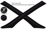 TRI STITCHING 2X A PILLAR SUEDE COVERS FOR BMW 8 SERIES E31 1990-1999 CUSTOM NEW