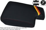 RED STRIPES RED STITCH LEATHER ARMREST COVER FITS BMW 3 SERIES E46 99-05